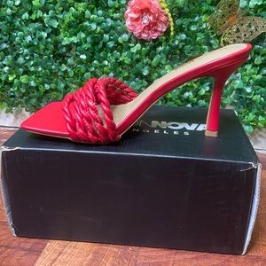 Red rope mules brand new